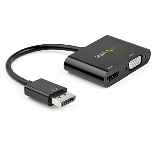 StarTech.com DisplayPort to HDMI VGA Adapter - DP 1.2 HBR2 to HDMI 2.0 4K 60Hz or VGA Monitor Converter - Digital Video Di