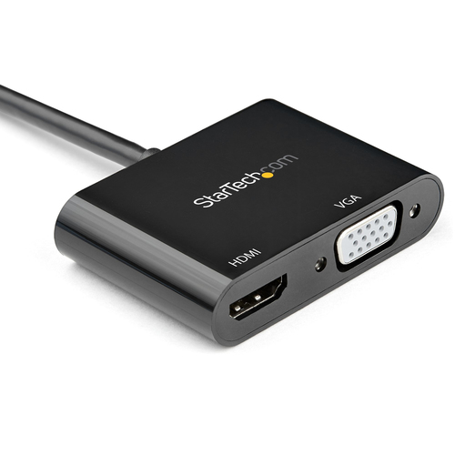 StarTech.com DisplayPort to HDMI VGA Adapter - DP 1.2 HBR2 to HDMI 2.0 4K 60Hz or VGA Monitor Converter - Digital Video Di