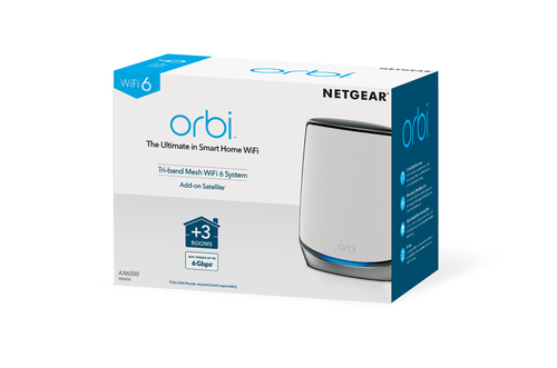 Netgear Orbi RBS850 802.11ax 5.86 Gbit/s Wireless Access Point - 2.40 GHz, 5 GHz - 8 x Internal Antenna(s) - MIMO Technolo