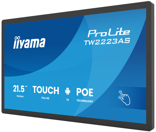 iiyama ProLite TW2223AS-B3P 22 Zoll Klasse LED-Touchscreen-Monitor - 16:9 Format - 18 ms Reaktionszeit - 54,6 cm (21,5 Zol