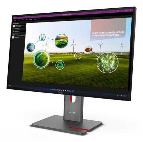 Lenovo ThinkVision P27Q-40 27" Class WQHD LED Monitor - 16:9 - Eclipse Black - 68.6 cm (27") Viewable - In-plane Switching