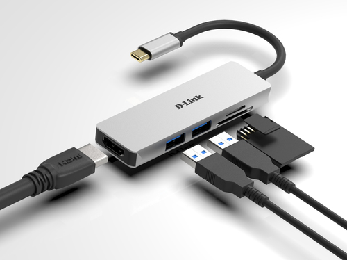 D-Link USB-Typ C Docking Station für Computer - 3 x USB-Anschlüsse - 2 x USB 3.0 - HDMI - Thunderbolt - Kabelgebundenes