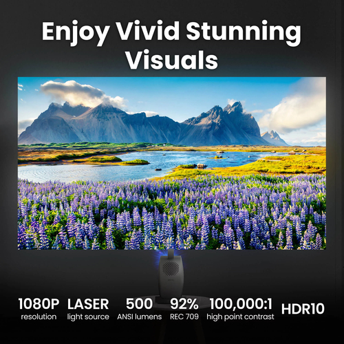 BenQ GV50P Deckenmontage, Tabletop, Wandmontierbar DLP-Projektor - 16:9 - Schwarz - Hoher Dynamikbereich (High Dynamic Ran