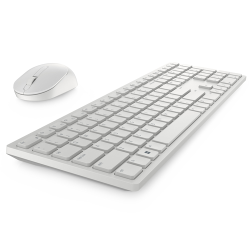 DELL Pro Keyboard and Mouse - KM5221W - US International (QWERTY) - White. Keyboard form factor: Full-size (100%). Keyboar