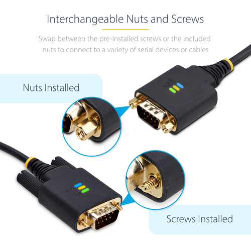 StarTech.com 1P10FFC-USB-SERIAL. Produktfarbe: Schwarz, Kabellänge: 3 m, Anschluss 1: USB Typ-A. Verpackungsbreite: 220 mm