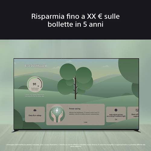 Sony K-55XR8M2. Dimensioni diagonale schermo: 139,7 cm (55""), Risoluzione del display: 3840 x 2160 Pixel, Tipologia HD: 4