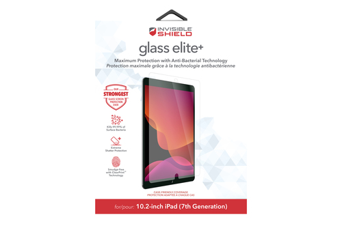 invisibleSHIELD Glass Elite+ Glass Screen Protector - For 25.9 cm (10.2") LCD iPad - Impact Resistant, Scratch Resistant, 