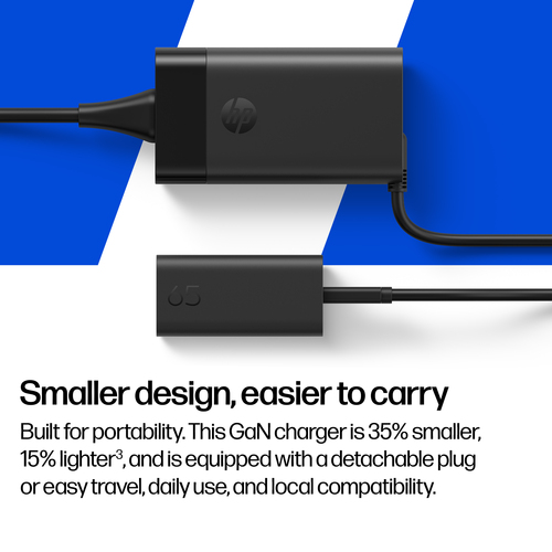 HP 65 W AC Adapter - For Notebook - Europe