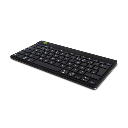 R-Go Tools Ergonomische Tastatur R-Go Compact Break, kompakte Tastatur mit Pausensoftware, QWERTZ (DE), Bluetooth, Schwarz