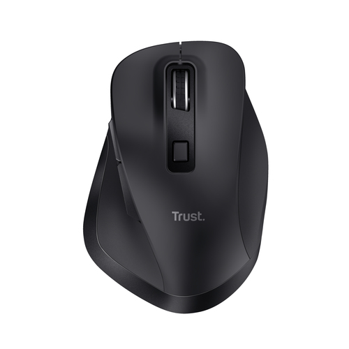 Trust Fyda Maus - Funkfrequenz - USB 2.0 - Optisch - 6 Taste(n) - Schwarz - Kabellos - 2,40 GHz - wiederaufladbar - 2400 d