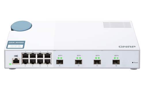 QNAP QSW-M408S. Tipo de switch: Gerido, Camada de switches: L2. Tipos de portas ethernet Basic switching RJ-45: Gigabit Et