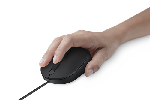 DELL Pro Wired Mouse - MS3220 - Black. Form factor: Ambidextrous. Movement detection technology: Laser, Device interface: 