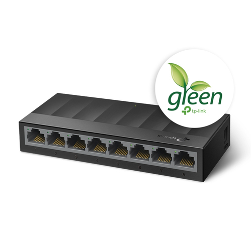 TP-Link LiteWave LS1008G 8 Ports Ethernet Switch - Gigabit Ethernet - 10/100/1000Base-T - 2 Layer Supported - 2.70 W Power