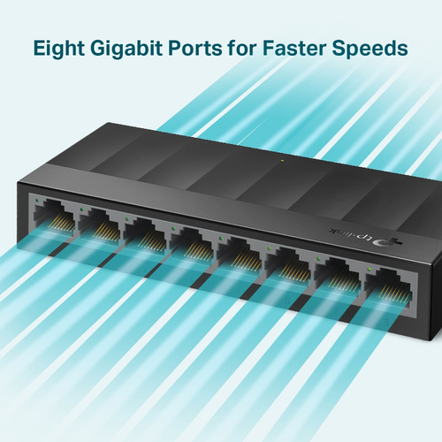 TP-Link LiteWave LS1008G 8 Ports Ethernet Switch - Gigabit Ethernet - 10/100/1000Base-T - 2 Layer Supported - 2.70 W Power