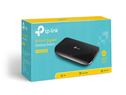 Switch Ethernet TP-Link TL-SG1008D 8 Porte - Gigabit Ethernet - 10/100/1000Base-T - 2 Layer supportato - Coppia incrociata