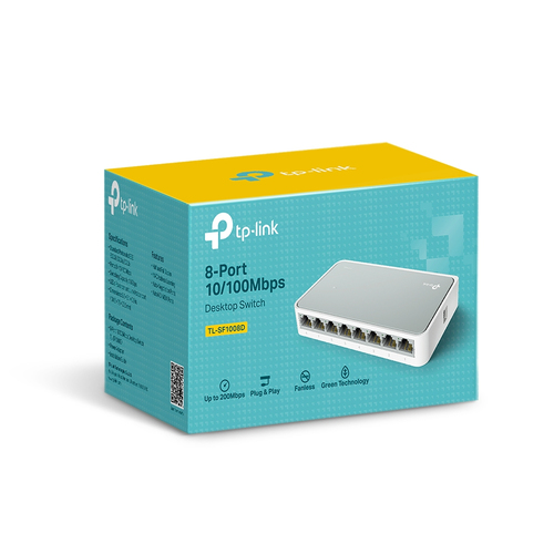 TP-Link TL-SF1008D 8 Anschlüsse Ethernet-Switch - Fast Ethernet - 10/100Base-TX - 2 Unterstützte Netzwerkschicht - Verdril