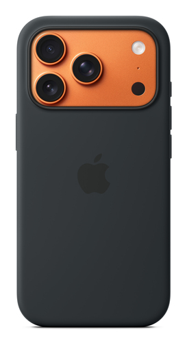 Apple Hülle für Apple iPhone 17 Pro Smartphone - Schwarz - Seidig, Softtouch - Kratzfest, Sturzsicher - Silizium, MicroFib