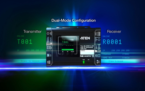 ATEN Video Extender Transceiver - Wired - 1 Input Device - 1 Output Device - 100 m Range - 2 x Network (RJ-45) - 3 x USB -