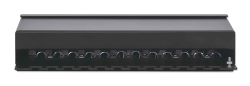Intellinet Patch Panel, Cat6a, FTP, 12-Port, Desktop, Shielded, 90° Top-Entry Punch Down Blocks, Black. Networking standar