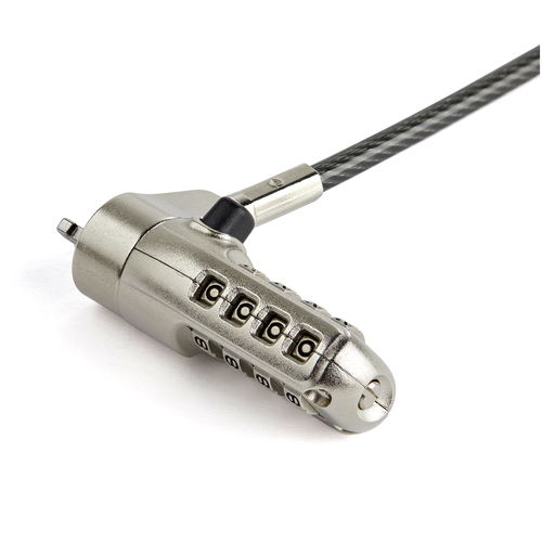 StarTech.com 6.5ft Laptop Cable Lock for Nano Slot Computer/Tablet/Device - Anti-Theft 4 Digit Combination Security Cable 