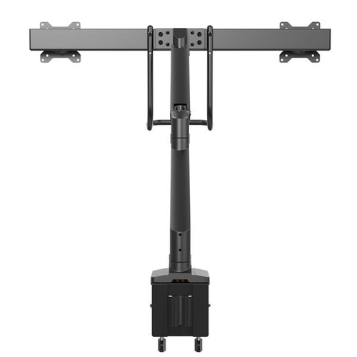 StarTech.com Desk Mount Dual Monitor Arm, Ergonomic VESA Mount 32" (17.6lb/8kg) Displays, Crossbar Handle for Full Motion,