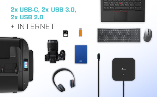 i-tec USB Type C Docking Station for Tablet, Notebook, Monitor - 100 W Power Supply - 2 Displays Supported - 4K - 3840 x 2