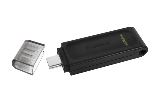 Kingston Technology DataTraveler 70. Capacidade: 128 GB, Interface de dispositivo: USB Type-C, Versão USB: 3.2 Gen 1 (3.1 