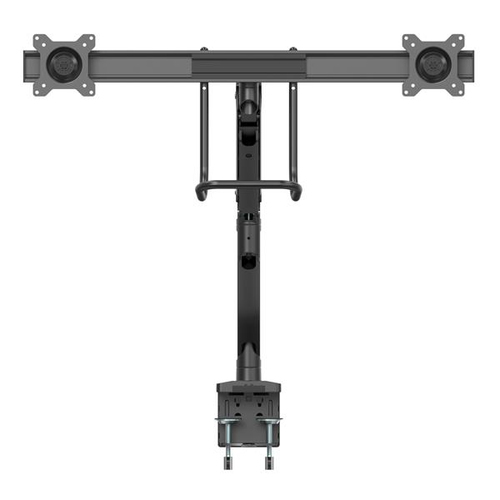 StarTech.com Desk Mount Dual Monitor Arm, Ergonomic VESA Mount 32" (17.6lb/8kg) Displays, Crossbar Handle for Full Motion,