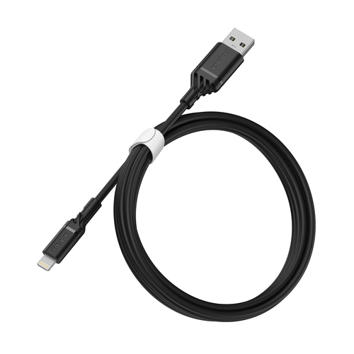 OtterBox Câble performance USB A / Lightning  - 1 metre - Noir - Certifié Apple MFI  (charge et transfert de données)