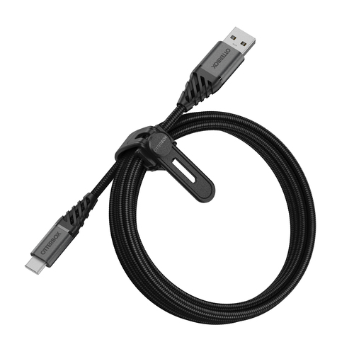 OtterBox Premium Cable USB A-C 2M, noir. Longueur de câble: 2 m, Connecteur 1: USB C, Connecteur 2: USB A, Version USB: US