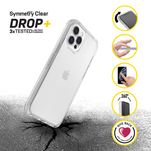 OtterBox Symmetry Series Clear Estojo para Apple iPhone 12, iPhone 12 Pro Smartphone - Claro - Resistente a riscos, Resist