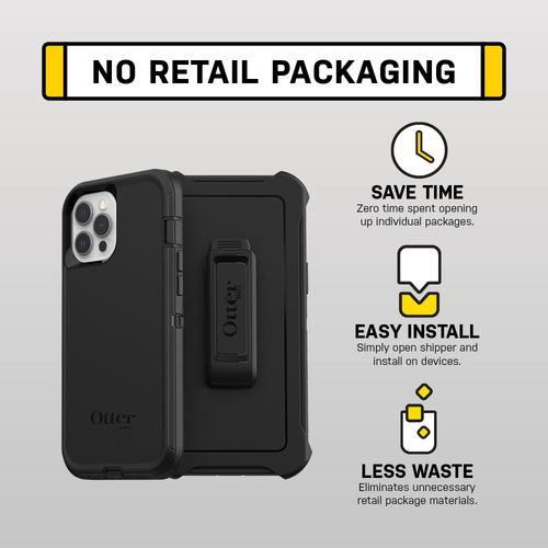 OtterBox Defender Rugoso Estojo de transporte (Revestimento) Apple iPhone 12, iPhone 12 Pro Smartphone - Preto - Resistent