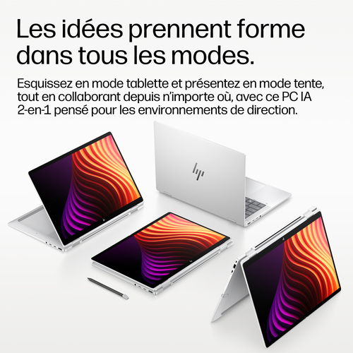 HP EliteBook X Flip G2i Next Gen AI PC. Produkttyp: Hybrid (2-in-1), Formfaktor: Convertible (Ordner). Prozessorfamilie: I