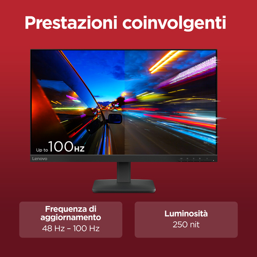 Lenovo L24-4e Monitor SCATOLA APERTA E DANNEGGIATA Dimensioni diagonale schermo: 60,5 cm (23.8"), Risoluzione del display:
