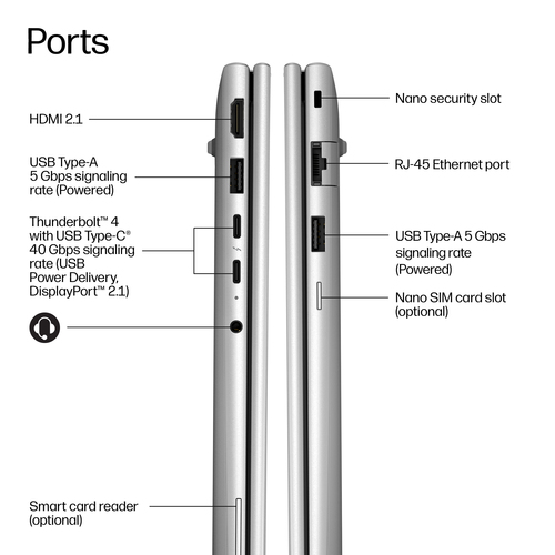HP EliteBook 6 G2a AI PC. Product type: Laptop, Form factor: Clamshell. Processor family: AMD Ryzen™ 5, Processor model: 2