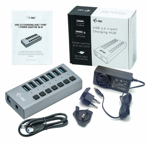I-TEC USB 3.0 HUB 7 PORT 36 W I-TEC USB 3.0 HUB 7 PORT 36 W