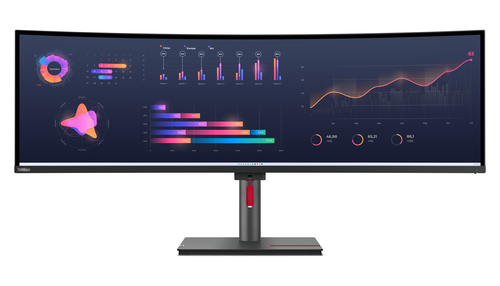 Lenovo ThinkVision P49W-30 49" Class Dual Quad HD (DQHD) Curved Screen LED Monitor - 32:9 - 124.5 cm (49") Viewable - In-p