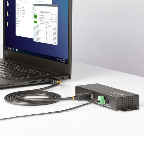 StarTech.com 7-Port Managed USB Hub, Heavy Duty Metal Industrial Housing, ESD & Surge Protection, Wall/Desk/Din-Rail Mount