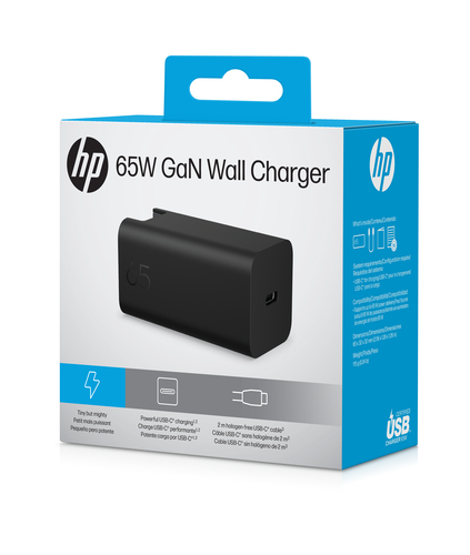 HP 65 W AC Adapter - For Notebook - Europe