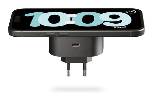OtterBox Induction Charger - Black - For Qi2-enabled Device, iPhone - Input connectors: USB - Magnetic, MagSafe Technology