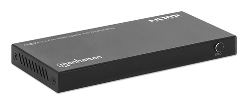 Manhattan HDMI Splitter with downscaling 4-Port , 4K@60Hz, Displays output from x1 HDMI source to x4 HD displays (same out