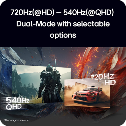 LG UltraGear GX7 WOLED 27-inch 4th Gen. QHD Gaming Monitorㅣ27GX790B with Dual-Mode(720Hz@HD, 540Hz@QHD), 0.02ms(GtG), DP2.