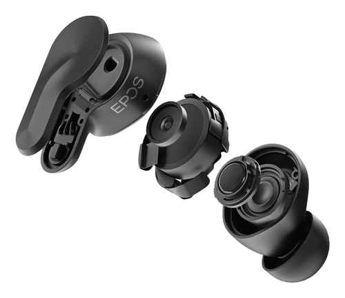 EPOS ADAPT E1 True Wireless Ohrhörer Stereo Ohrhörerset - Schwarz - Microsoft-Teams-Zertifizierung - Binaural - In-Ear - B