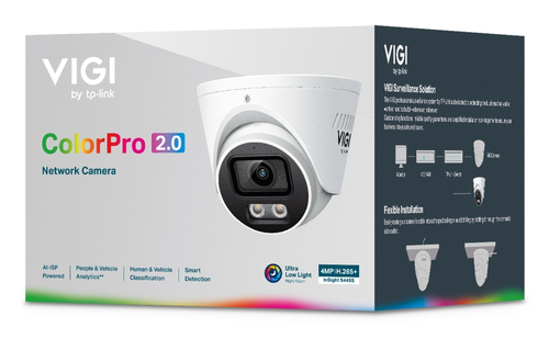 VIGI InSight S445S 4 Megapixel Netzwerkkamera - Farbe - Turret - 30 m Infrarot/Farbe Nachtsicht - H.265+, H.265, H.264, H.