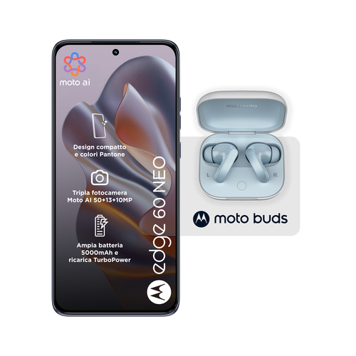 Motorola edge 60 Neo 8/256 Grisaille + Moto Buds, 16,1 cm (6.36"), 8 GB, 256 GB, 50 MP, Android 15, Grigio