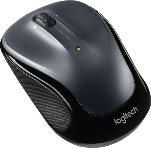 Logitech M325S Mouse - Radio Frequency - USB - Optical - 5 Button(s) - 3 Programmable Button(s) - Dark Silver - Wireless -