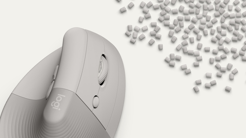 Logitech Lift Maus - Bluetooth/Radio-Frequenz - USB - Optisch - 6 Taste(n) - Sand - PC, Mac - Kabellos - 10 m - 2,40 GHz -