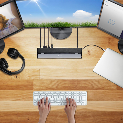 USB-C TRIPLE DISPLAY DOCKING STATION WITH 100W PD ADAPTER - E