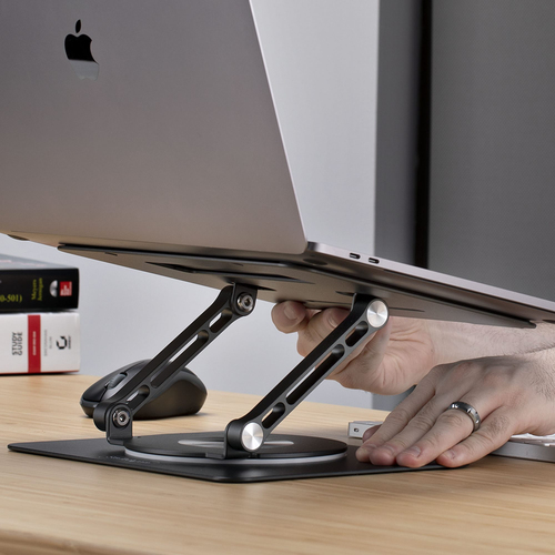StarTech.com ATFR-LAPTOP-RISER. Produkttyp: Laptop-Ständer, Produktfarbe: Silber, Materialien: Aluminium. Swivel Winkel: 3