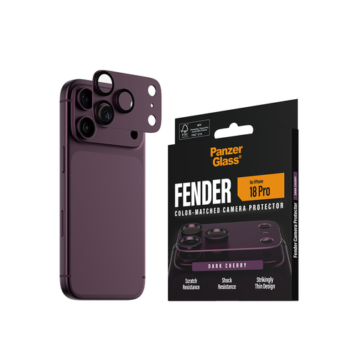 PANZERGLASS CAMERA PROTECTOR FENDER IP 18 PRO DARK CHERRY